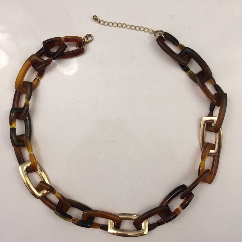 Tortoise & Gold necklace